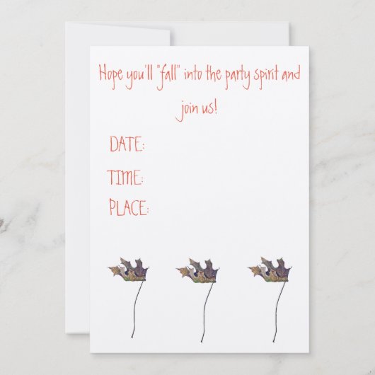 封筒が付いているフェルトのベージュ色の紙のBBQの招待状 招待状 (裏面)