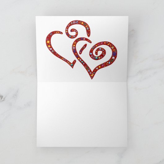 封筒が付いている人間関係の挨拶状の愛 カード (内部)