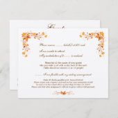 封筒が付いている収穫のフェスティバルRSVPカード 出欠カード (正面/裏面)