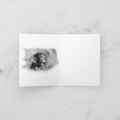 封筒が付いている水彩画WEIMARANERのメッセージカード カード (内部)