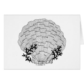 封筒が付いているListakoraの貝殻カード