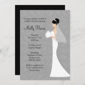 封筒が揃ったブライダルシャワー招待状 招待状 (正面/裏面)