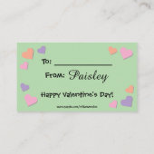 封筒つきバニーバレンタインカード アドバイスカード (裏面)