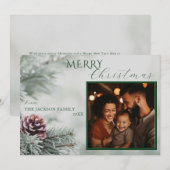 封筒つきフラットメリークリスマスホリデーカード シーズンカード (正面/裏面)
