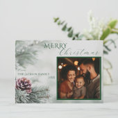封筒つきフラットメリークリスマスホリデーカード シーズンカード (スタンド正面)