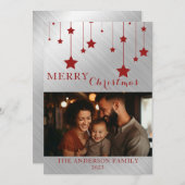 封筒つきフラットメリークリスマスホリデーカード シーズンカード (正面/裏面)