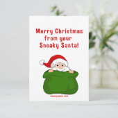 封筒つき3.5インチx 5インチのカードからメリークリスマス サンキューカード (スタンド正面)