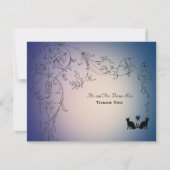 封筒で猫を囲パーソナライズされたむ サンキューカード (正面)