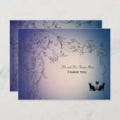 封筒で猫を囲パーソナライズされたむ サンキューカード (正面/裏面)