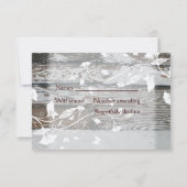 封筒との木およびヴィンテージRSVP 出欠カード (裏面)