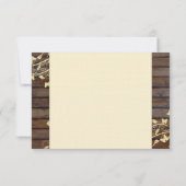 封筒との焦茶の木製の平らなサンキューカード サンキューカード (裏面)