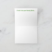 封筒とスニーキー・サンタ折り畳みカード サンキューカード (内部)