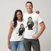 封筒とバッグ付きポストマン猫 Tシャツ (ユニセックス)