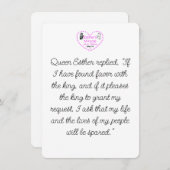 封筒と共に静止したエスザーの奇跡 招待状 (正面/裏面)