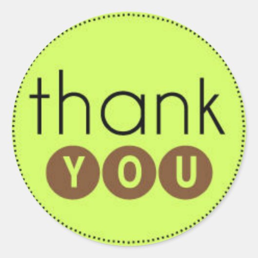 封筒に貼るモダンなサンキューシール ラウンドシール (正面)