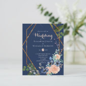 封筒のある低予算結婚式招待状 (スタンド正面)