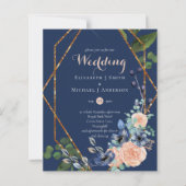 封筒のある低予算結婚式招待状 (正面)