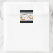 封筒のシールにbbillipsでデザインをスクロールする スクエアシール (バッグ)