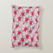 封筒のバレンタインのハート アクセントクッション (裏面(縦))