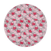 封筒のバレンタインのハート カッティングボード (正面)