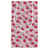 封筒のバレンタインのハート スモールペーパーバッグ (正面)