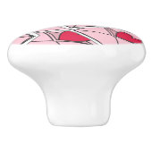 封筒のバレンタインのハート セラミックノブ (側面)