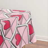 封筒のバレンタインのハート テーブルクロス (インサイチュ)
