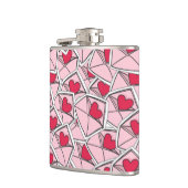 封筒のバレンタインのハート フラスク (左)