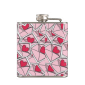 封筒のバレンタインのハート フラスク (裏面)