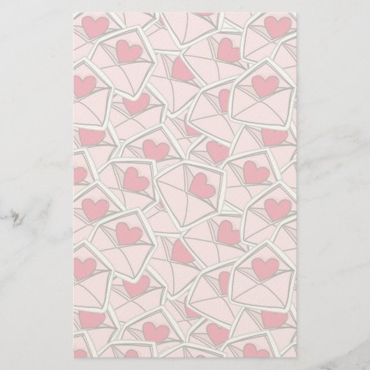 封筒のバレンタインハート 便箋 (正面)