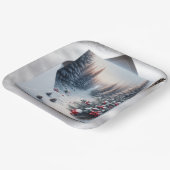 封筒の冬の森の風景 ペーパープレート (傾斜あり)