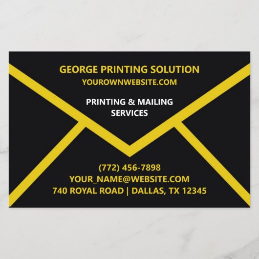 封筒の形ユニーク状 チラシ (正面)