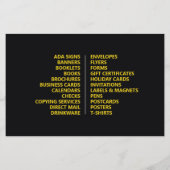 封筒の形ユニーク状 チラシ (裏面)