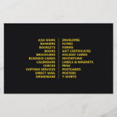 封筒の形ユニーク状 チラシ (裏面)