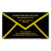 封筒の形ユニーク状 マグネット名刺 (正面)