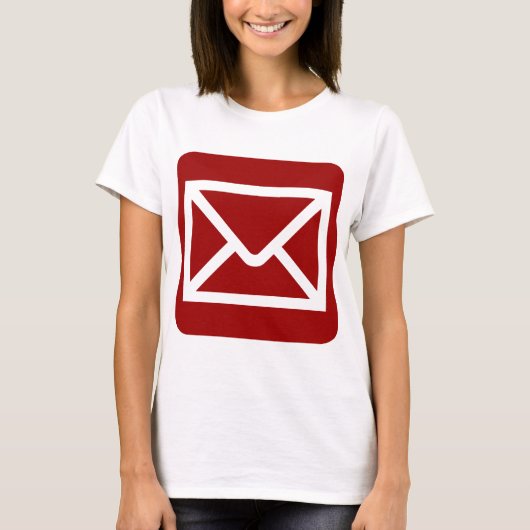 封筒の署名 – ルビーレッド Tシャツ (正面)