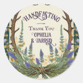 封筒の貼り付けシール〔雄ジカの〕枝角 ラウンドシール (正面)