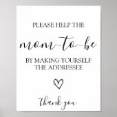 封筒の赤ちゃんシャワーのサインに対処する ポスター (正面)