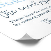 封筒の青いフローラ記号 ポスター (角)