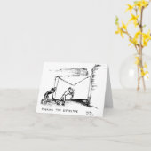 封筒を押す – ノートカード (黄色い花)