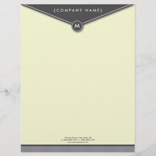 封筒エレガント(石板) Monogram Letterhead レターヘッド (正面)