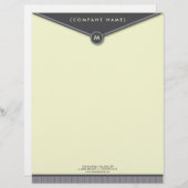 封筒エレガント(石板) Monogram Letterhead レターヘッド (正面/裏面)