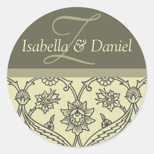 封筒カスタム用モノグラムシール ラウンドシール (正面)