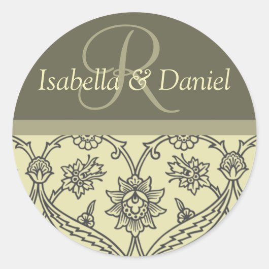 封筒カスタム用モノグラムシール ラウンドシール (正面)