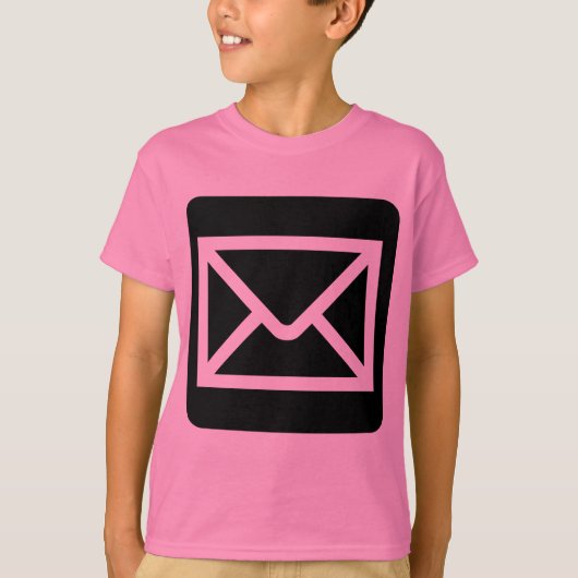 封筒サイン – 黒 Tシャツ (正面)