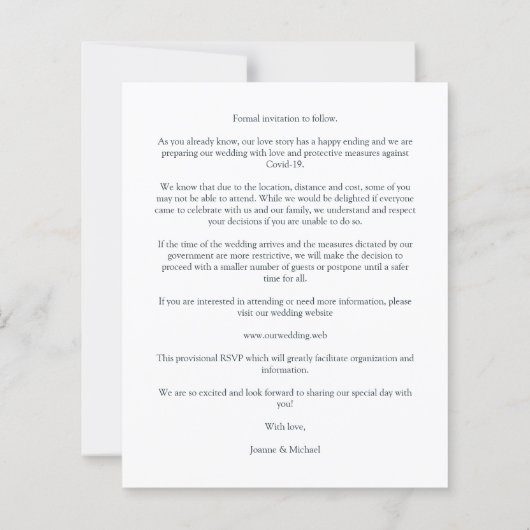 封筒モダン付きインスタントフォトカップル (裏面)