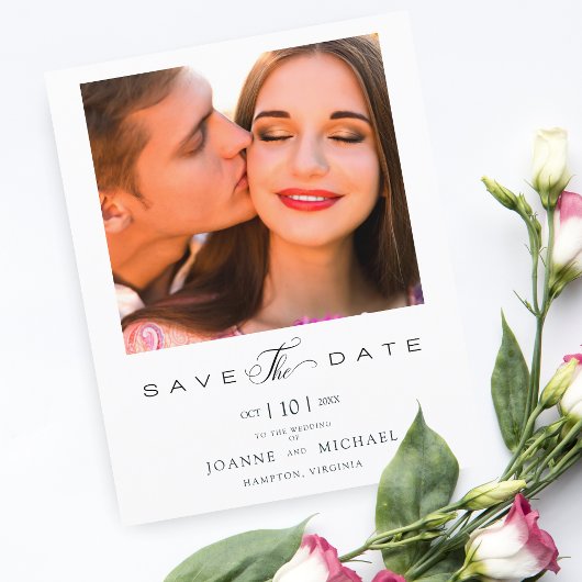 封筒モダン付きインスタントフォトカップル