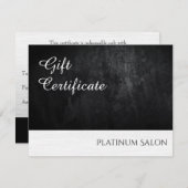 封筒モダン付き白黒ギフトカード (正面/裏面)