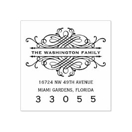 封筒モダン用のロマンチックな差出人住所スタンプ ラバースタンプ