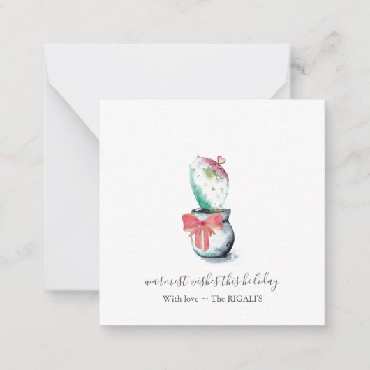 封筒ユニーク付きミニクリスマスギフトタグ ノートカード (正面)